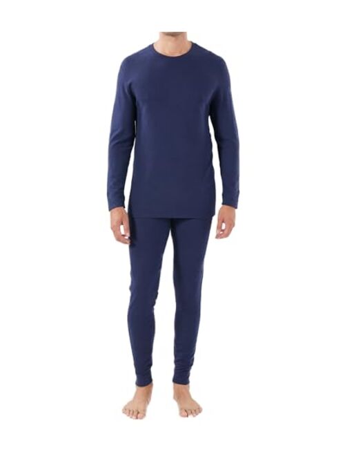 DAVID ARCHY Thermal Underwear for Men Fleece Lined Sets or Long Johns with Extra Warm Double-layer Panel for Cold Weather