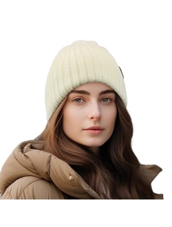 OUTDOOR SHAPING Merino Wool Beanie for Men & Women, Unisex Daily Cuffed Plain Knit Hat, Soft Warm Winter Hat