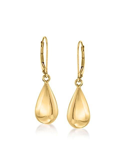 Ross-Simons Italian 18kt Yellow Gold Teardrop Earrings