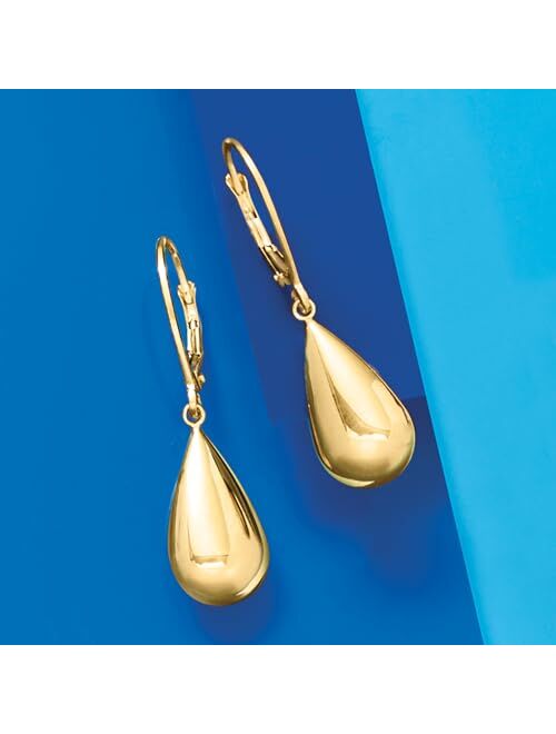 Ross-Simons Italian 18kt Yellow Gold Teardrop Earrings