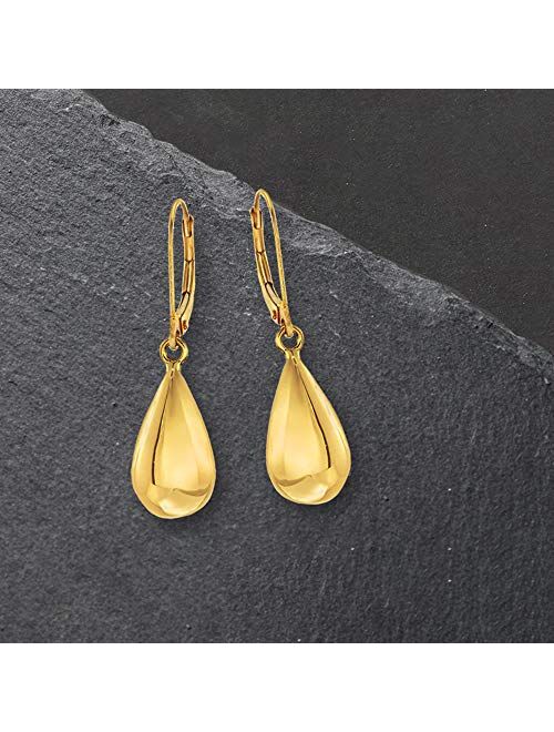 Ross-Simons Italian 18kt Yellow Gold Teardrop Earrings