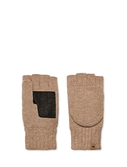 Knit Flip Mitten with Recycled Microfur Lining