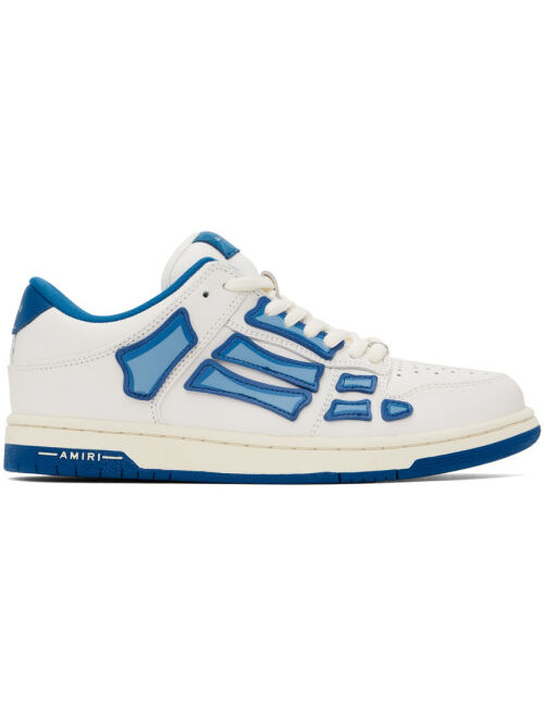 AMIRI Blue & White Chunky Skel Top Low Sneakers