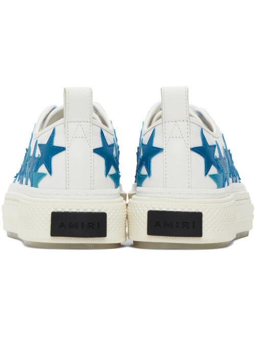 AMIRI White & Blue Stars Court Low Sneakers