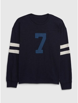 Kids Long Sleeve Football T-Shirt