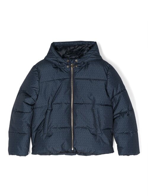 Michael Kors Kids logo-print zipped padded jacket