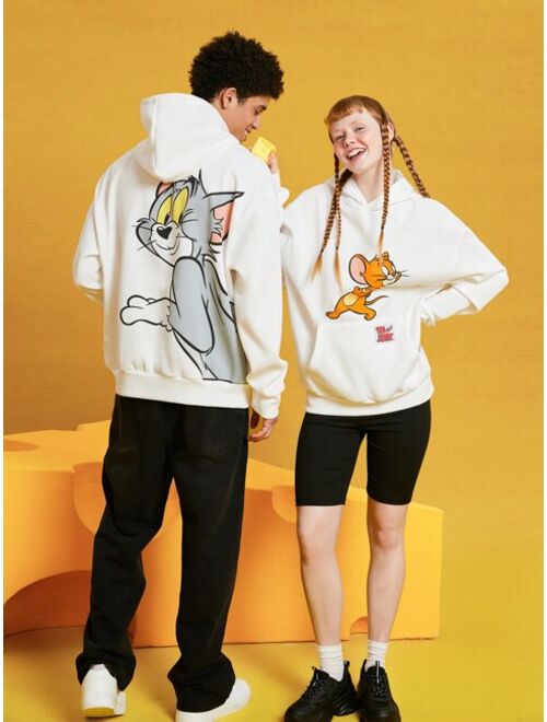 TOM & JERRY X SHEIN 1pc Men's Cartoon Printed Hoodie