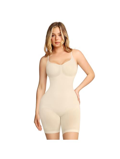 Popilush Shapewear Bodysuit for Women Tummy Control - Seamless Body Shaper Butt Lifting Shapewear for Dresses