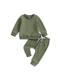 FYBITBO Toddler Baby Boy Clothes Mamas Boy Pullover Sweatshirt Top Shirt and Jogger Pants Spring Fall Winter Outfits Set