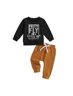 FYBITBO Toddler Baby Boy Clothes Mamas Boy Pullover Sweatshirt Top Shirt and Jogger Pants Spring Fall Winter Outfits Set