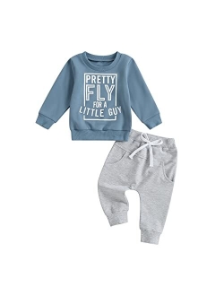 FYBITBO Toddler Baby Boy Clothes Mamas Boy Pullover Sweatshirt Top Shirt and Jogger Pants Spring Fall Winter Outfits Set