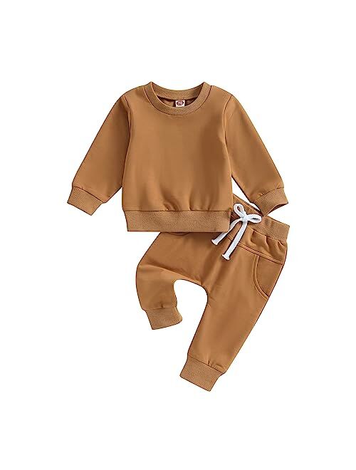 FYBITBO Toddler Baby Boy Clothes Mamas Boy Pullover Sweatshirt Top Shirt and Jogger Pants Spring Fall Winter Outfits Set