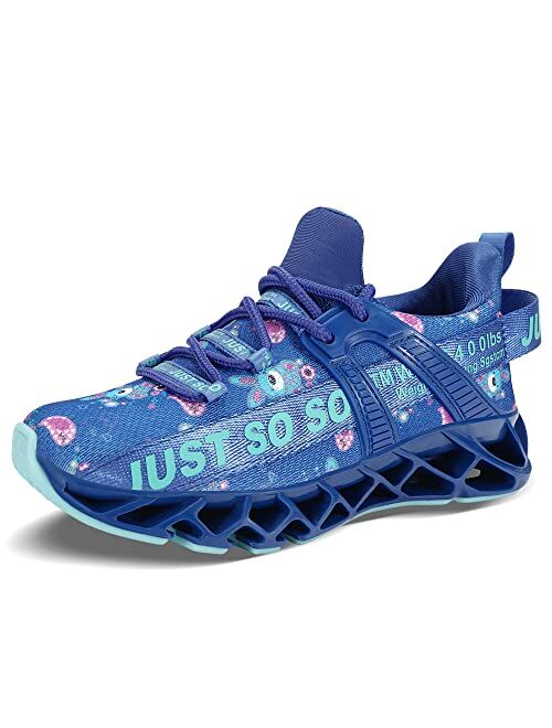 Yodutry Kids Sneakers Running Athletic Mesh Casual Sport Walking Breathable Lightweight Shoes for Boys Girls