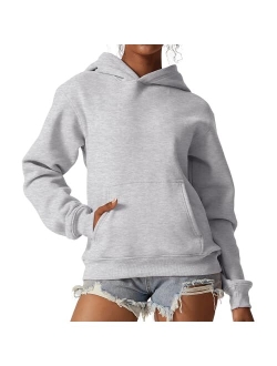 Women's Fleece Hoodies Casual Long Sleeve Pullover Sweatershirts