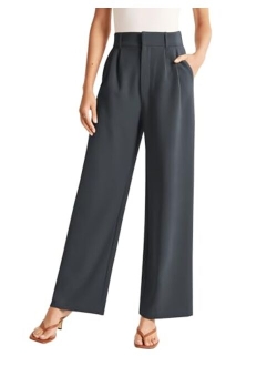 Sarin Mathews High Waisted Wide Leg Pants for Women Business Casual Dress Pant Palazzo Long Work Trousers with Pockets