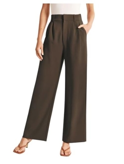 Sarin Mathews High Waisted Wide Leg Pants for Women Business Casual Dress Pant Palazzo Long Work Trousers with Pockets