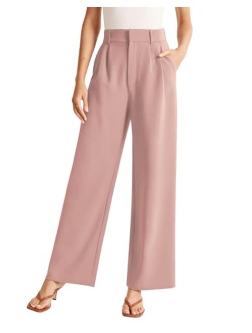 Sarin Mathews High Waisted Wide Leg Pants for Women Business Casual Dress Pant Palazzo Long Work Trousers with Pockets