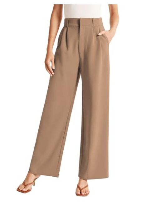 Sarin Mathews High Waisted Wide Leg Pants for Women Business Casual Dress Pant Palazzo Long Work Trousers with Pockets