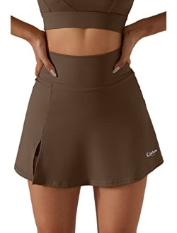 Women's Tennis Skirts Stretch High Waisted Golf Skorts Running Sports Workout Activewear