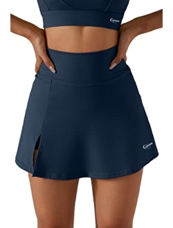 Women's Tennis Skirts Stretch High Waisted Golf Skorts Running Sports Workout Activewear