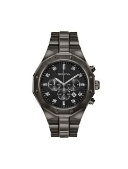 Men's Diamond Ion-Plated Stainless Steel Chronograph Watch - 98D142