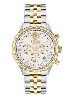 Versus Versace Men's Chronograph Colonne Ion Plated Stainless Steel Bracelet Watch 44mm