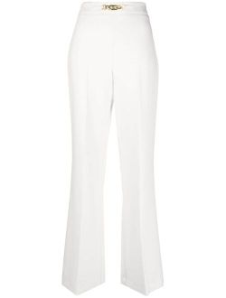 TWINSET Oval-T chain flared trousers