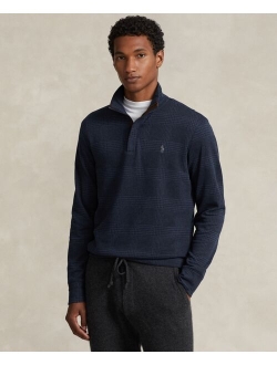 Men's Printed Double-Knit Quarter-Zip Pullover