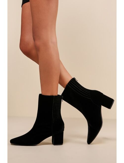 Lulus Clive Black Ankle Booties