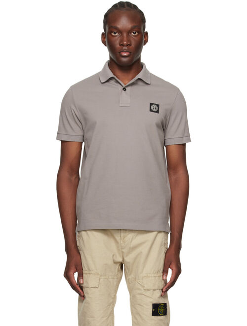 STONE ISLAND Gray Patch Polo