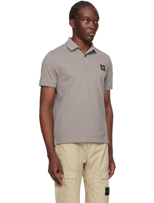 STONE ISLAND Gray Patch Polo