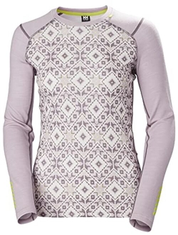 49379 Women's LIFA Merino Midweight Graphic Crew Base Layer Shirt