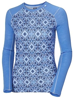 49379 Women's LIFA Merino Midweight Graphic Crew Base Layer Shirt