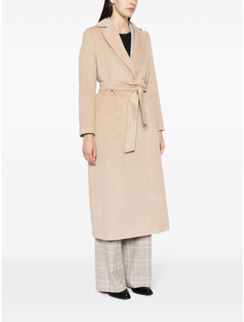 TWINSET double-breasted belted midi coat