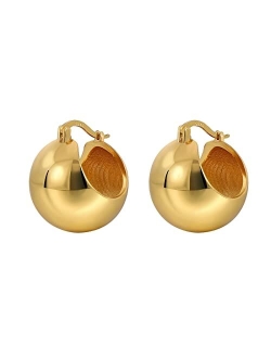 CZYJEW Gold Earrings Gold Plated Hoop Earrings for Women Mini Gold Hoops for Girls