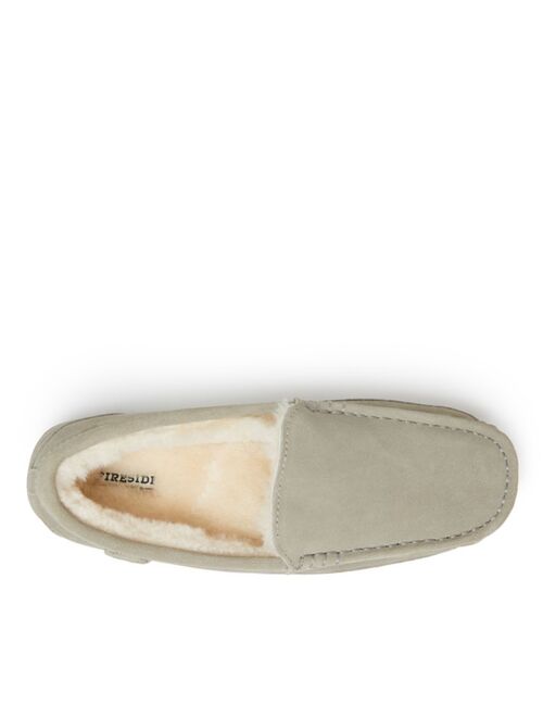 DEARFOAMS Men's Fireside Melbourne Genuine Shearling Moccasin Slippers