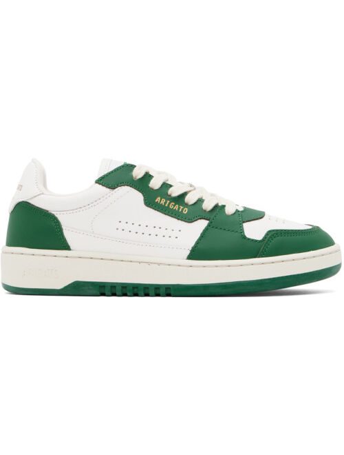 AXEL ARIGATO White & Green Dice Lo Sneakers