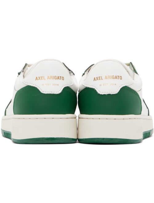 AXEL ARIGATO White & Green Dice Lo Sneakers