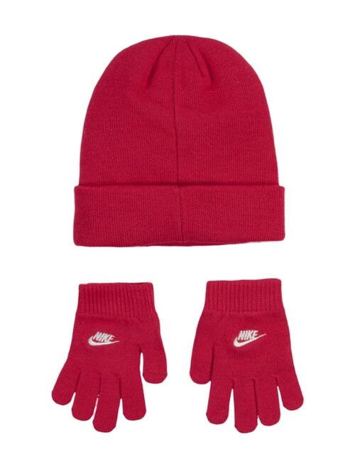 NIKE Big Girls Club Beanie and Gloves Set