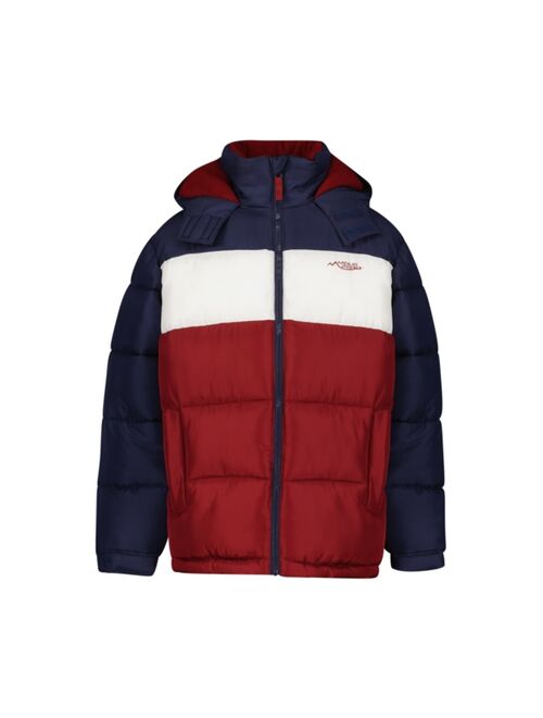 Q4D Minus Zero Big Boys Color Block Puffer Coat