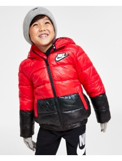 Little Boys Color Block Puffer Jacket