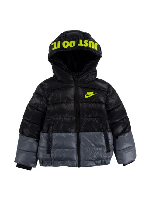 NIKE Little Boys Color Block Puffer Jacket