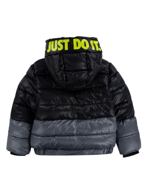 NIKE Little Boys Color Block Puffer Jacket