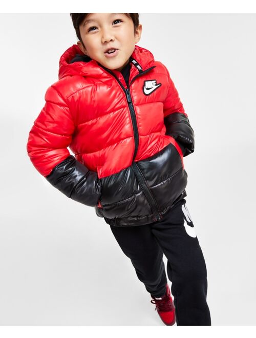 NIKE Little Boys Color Block Puffer Jacket