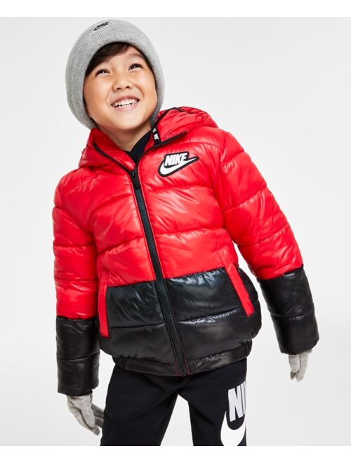 NIKE Little Boys Color Block Puffer Jacket