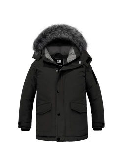 ZSHOW Boys' Warm Winter Coat Waterproof Parka Hooded Puffer Jacket