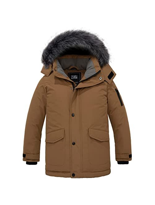 ZSHOW Boys' Warm Winter Coat Waterproof Parka Hooded Puffer Jacket