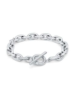 Women's Chunky Cable Stainless Steel Bracelet