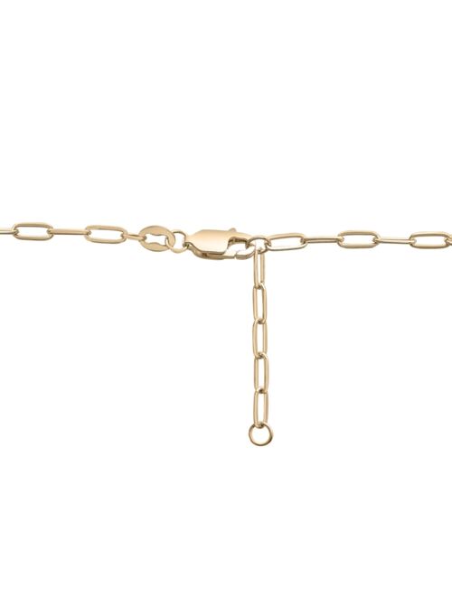 Macy's Garnet Heart Cluster Paperclip Link Bracelet (3/4 ct. t.w.) in 14k Gold-Plated Sterling Silver