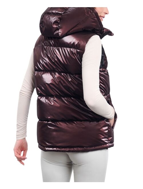 BCBGENERATION Women's Hooded Stand-Collar Puffer Vest